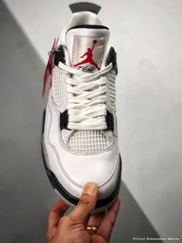 Official Maikesneakers 4 White Air 840606-192 OG Jordan (nike) Cement 0327